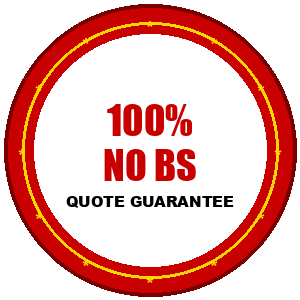 100% No BS Quote Guarantee seal